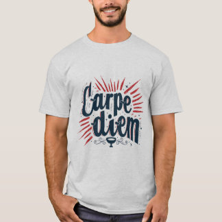 Carpe Diem Motivationsgrafisk T-Shirt