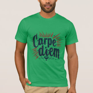 Carpe Diem Motiverande Grafisk T-Shirt