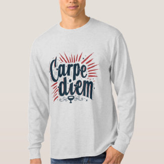Carpe Diem Motiverande Grafisk T-Shirt