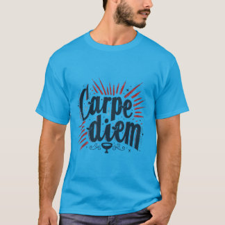 Carpe Diem Motiverande Grafisk T-Shirt