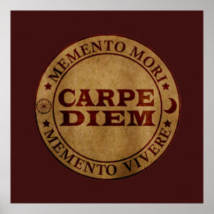 Carpe diem Nyttja dagen Memento mori Poster