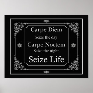 Carpe Diem och Seize Life Poster