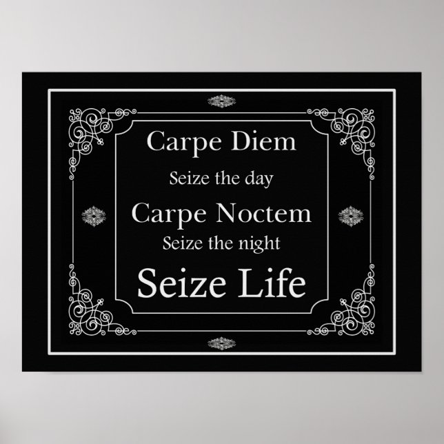 Carpe Diem och Seize Life Poster (Framsidan)