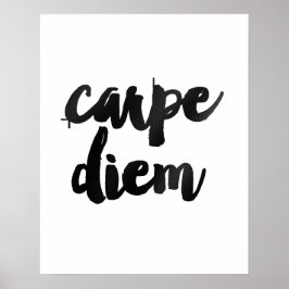 "Carpe Diem" Poster av Guld-penselmotivcitat