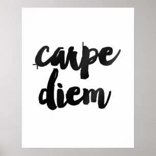 "Carpe Diem" Poster av Guld-penselmotivcitat