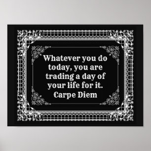 Carpe Diem Poster för raming