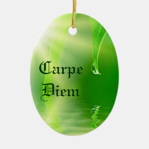 Carpe Diem prydnad Julgransprydnad Keramik