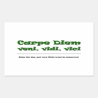 Carpe Diem Rektangulärt Klistermärke