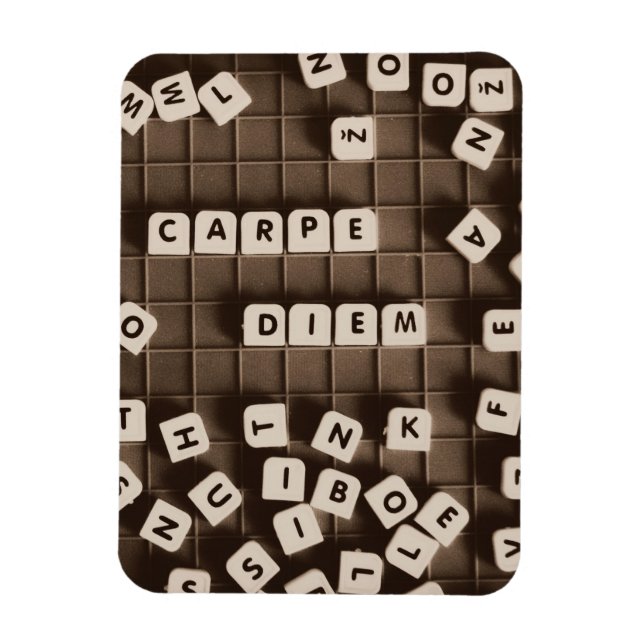 Carpe Diem Scramated Brev Tiles Magnet (Vertikal)