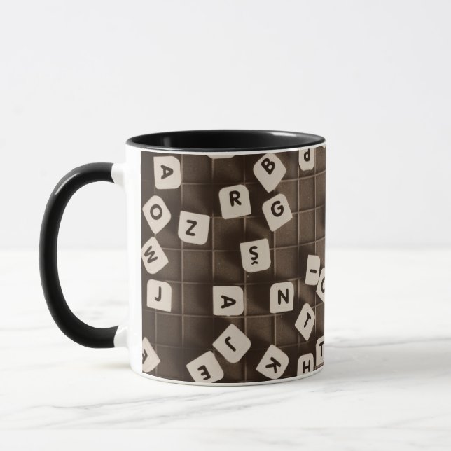 Carpe Diem Scramated Brev Tiles Mugg (Vänster)