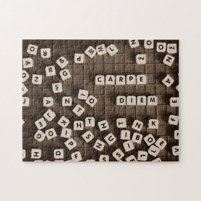 Carpe Diem Scramated Brev Tiles Pussel (Horisontell)