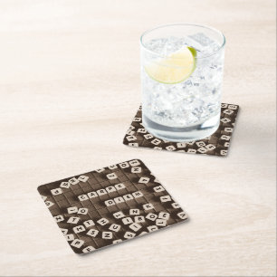 Carpe Diem Scramated Brev Tiles Underlägg Papper Kvadrat