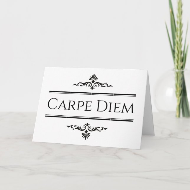 Carpe Diem Seize Dag Foleting Card Kort (Framsida)