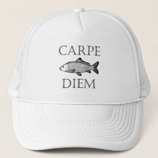 Carpe Diem Seize Day Carp fish Procrastinator Keps