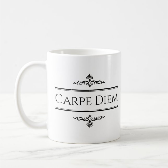 Carpe Diem Seize Day Kaffemugg (Vänster)