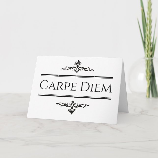 Carpe Diem Seize Day Kort (Framsida)