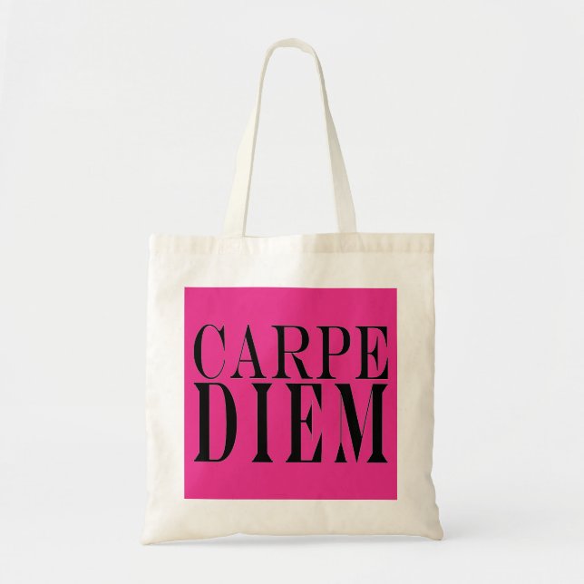Carpe Diem Seize Day Latin Quote Happy Tygkasse (Framsidan)