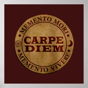 Carpe diem Seize Day Memento mori Poster