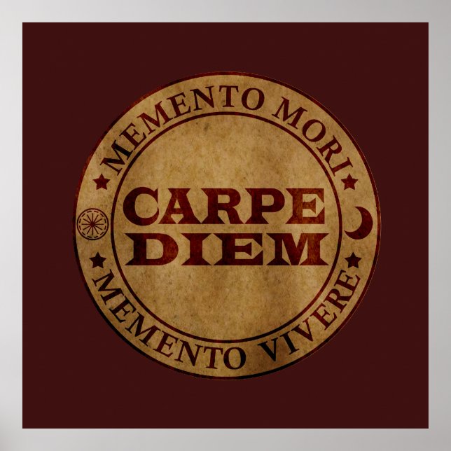 Carpe diem Seize Day Memento mori Poster (Framsidan)