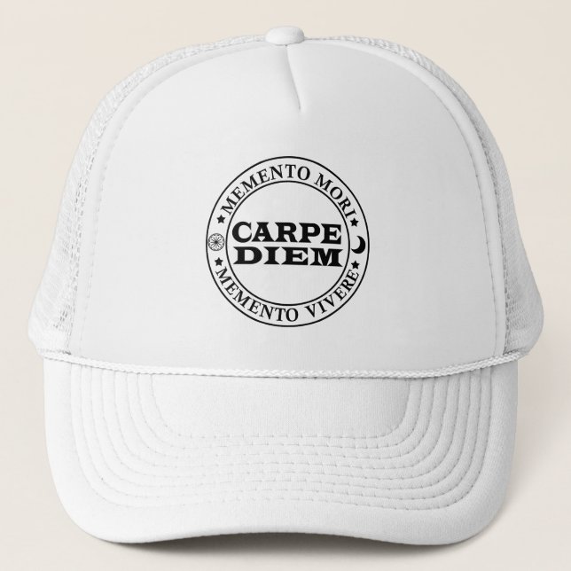 Carpe diem Seize day Mmenro mori Keps (Framsida)