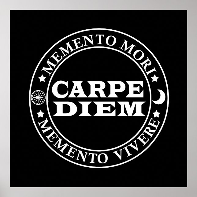 Carpe diem Seize day Mmenro mori Poster (Framsidan)
