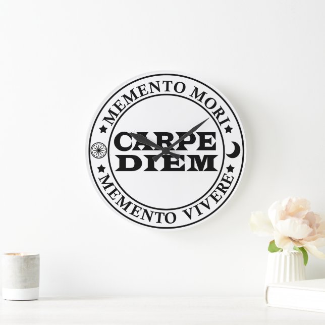 Carpe diem Seize day Mmenro mori Stor Klocka (Hem)
