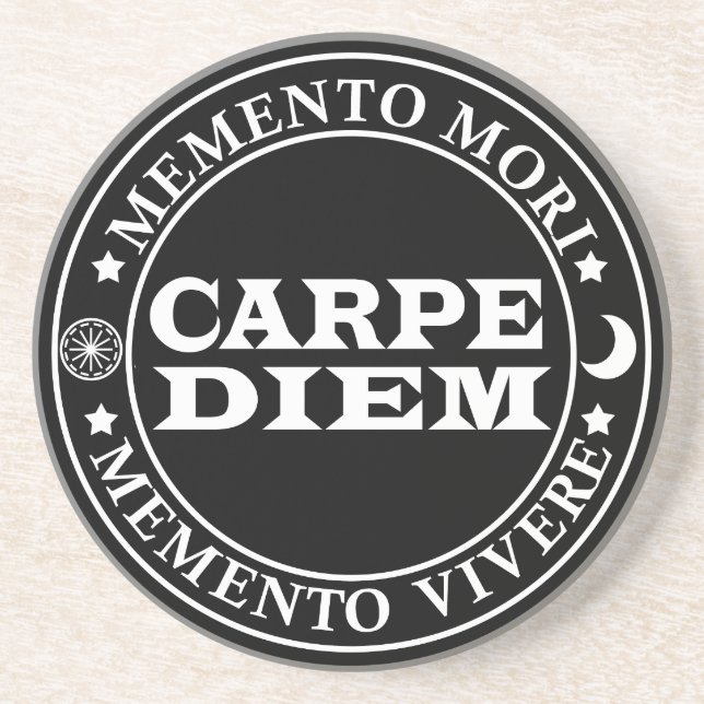 Carpe diem Seize day Mmenro mori Underlägg (Framsidan)