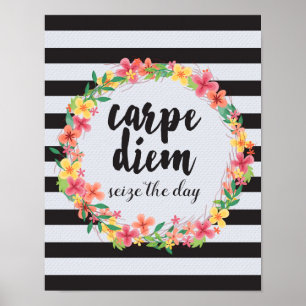 Carpe Diem/Seize Day Quote Poster