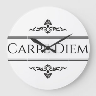 Carpe Diem Seize Day Stor Klocka