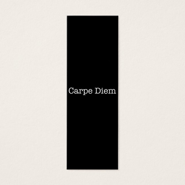 Carpe Diem Seize the Day Quote - Citat Litet Visitkort (Framsidan)