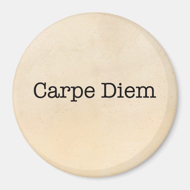 Carpe Diem Seize the Day Quote - Citat Magnet (Framsidan)