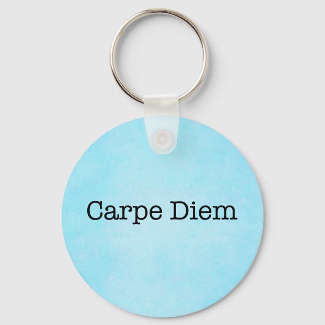 Carpe Diem Seize the Day Quote - Citat Nyckelring (Framsida)