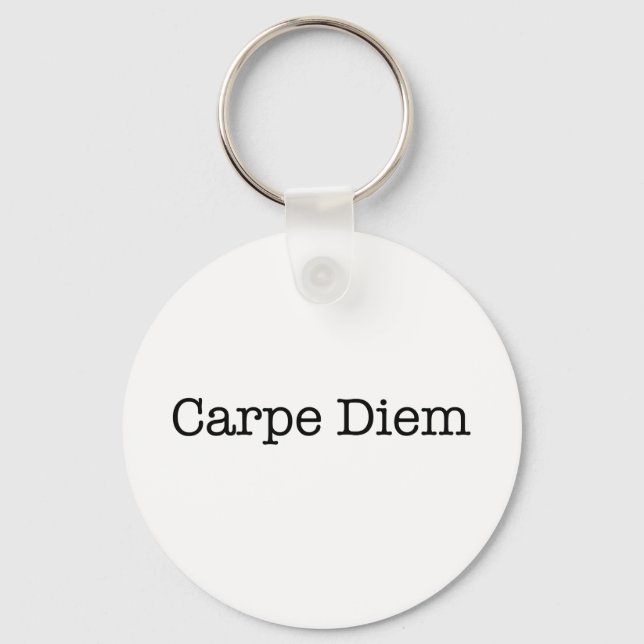 Carpe Diem Seize the Day Quote - Citat Nyckelring (Framsida)