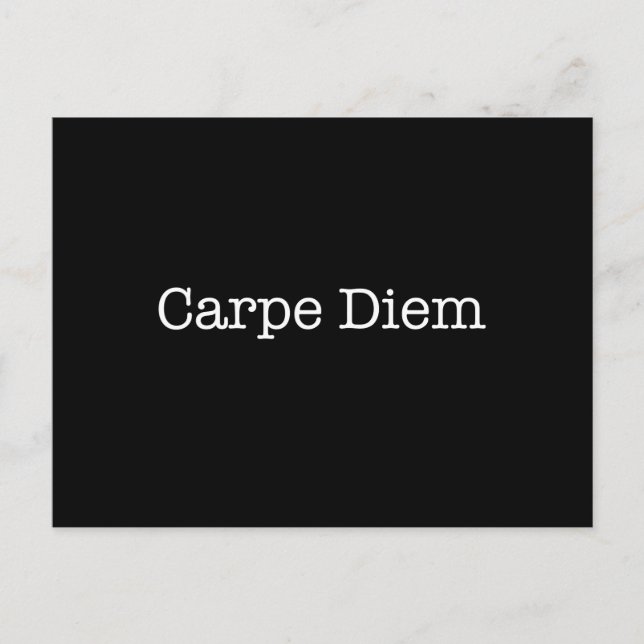 Carpe Diem Seize the Day Quote - Citat Vykort (Framsida)