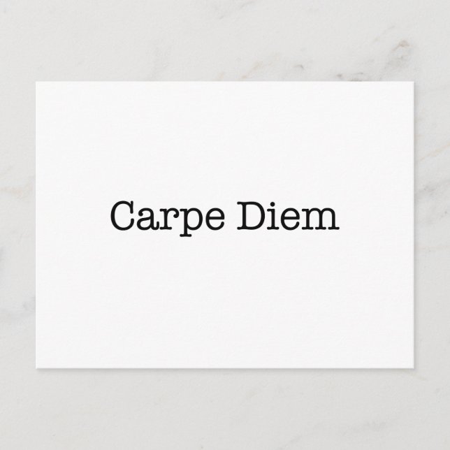 Carpe Diem Seize the Day Quote - Citat Vykort (Framsida)