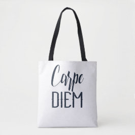 Carpe Diem Seize The Day Svart Typ Tygkasse
