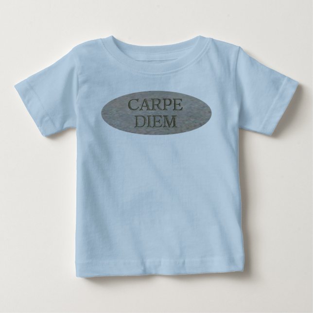 Carpe Diem Stone baby blue T-shirt (Framsida)