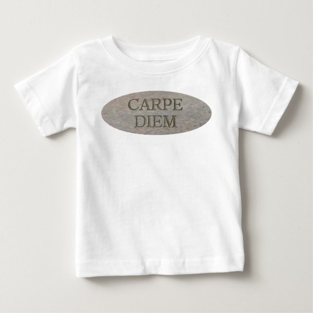 Carpe Diem Stone baby T-shirt (Framsida)