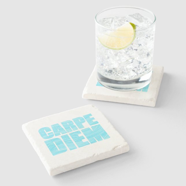 Carpe Diem Stone Coaster Stenunderlägg (Sidan)