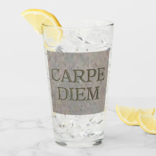 Carpe Diem Stone-glastumlare Glaskopp