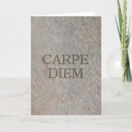 Carpe Diem Stone-hälsningskort Kort