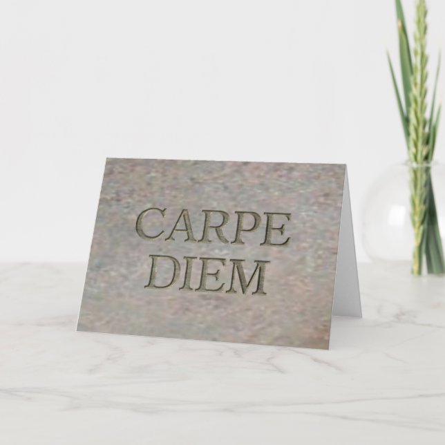 Carpe Diem Stone-hälsningskort Kort (Framsida)
