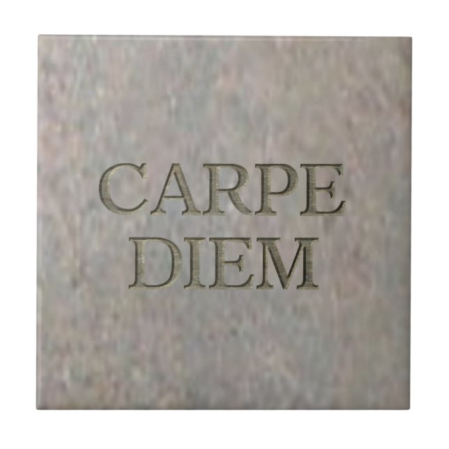 Carpe Diem Stone small tile Kakelplatta (Framsidan)