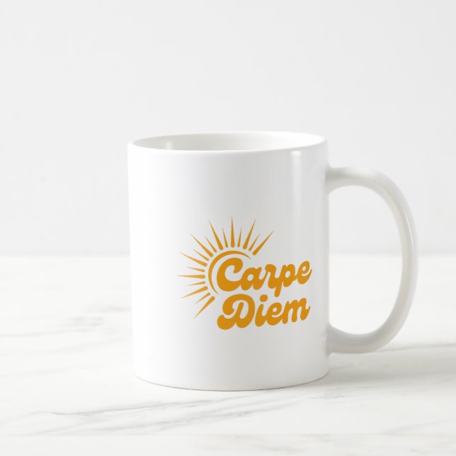 Carpe Diem Sunrise Premium  Kaffemugg (Höger)