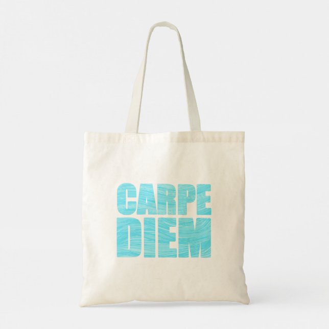Carpe Diem Tote Bag Tygkasse (Baksida)