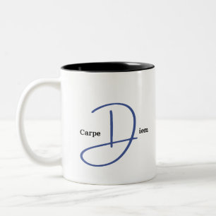Carpe Diem Two-Tone Coffee Mugg