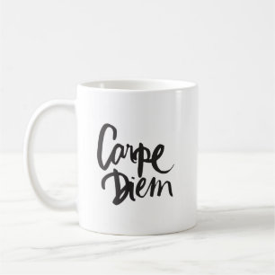 Carpe Diem typografisk citationsteckenmugg Kaffemugg