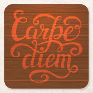 Carpe Diem Underlägg Papper Kvadrat