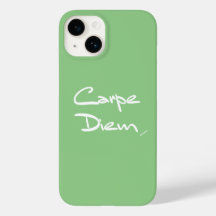 CARPE DIEMGreen White Typography Coola iphone case