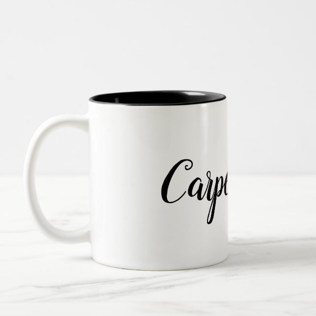 Carpe kaffe Två-Tonad mugg (Vänster)